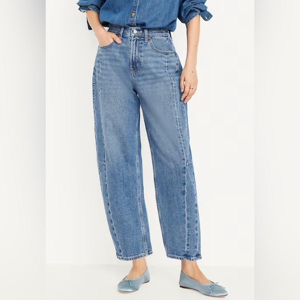 SO Barrel High Rise Jeans 7/8